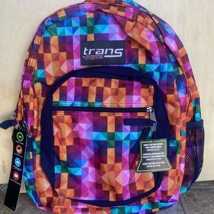 Trans Jansport backpack multicolor triangle